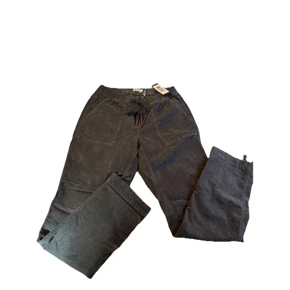 Alpine Design Pants Womens Small Deep Slate Gray Corduroy Hike Drawstring Ankle - Picture 4 of 8